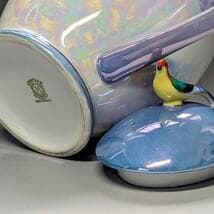 オールドノリタケ アールデコ期大銘品 シリルシー鳥フィギュリン摘ティーポット