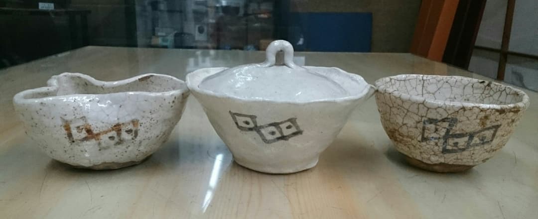 17    加藤麦岱麦　湯呑み1客　急須　湯冷まし