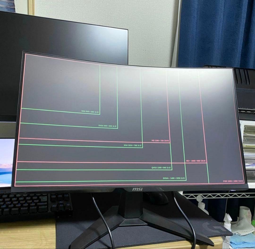 MSI 27インチ 曲面ゲーミングモニター MAG 27C6F 美品 2024年