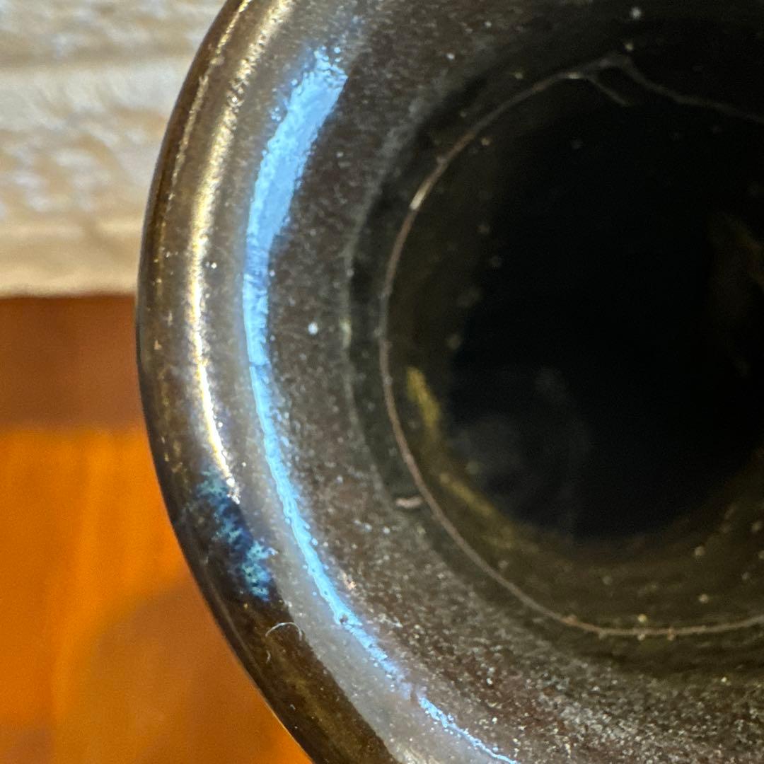 【壺屋焼】故.小橋川永弘緑釉唐草壺