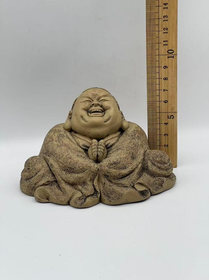 民国 紫砂布袋和尚 置物　茶道具　骨董品　唐物 中国古美術(F-178)