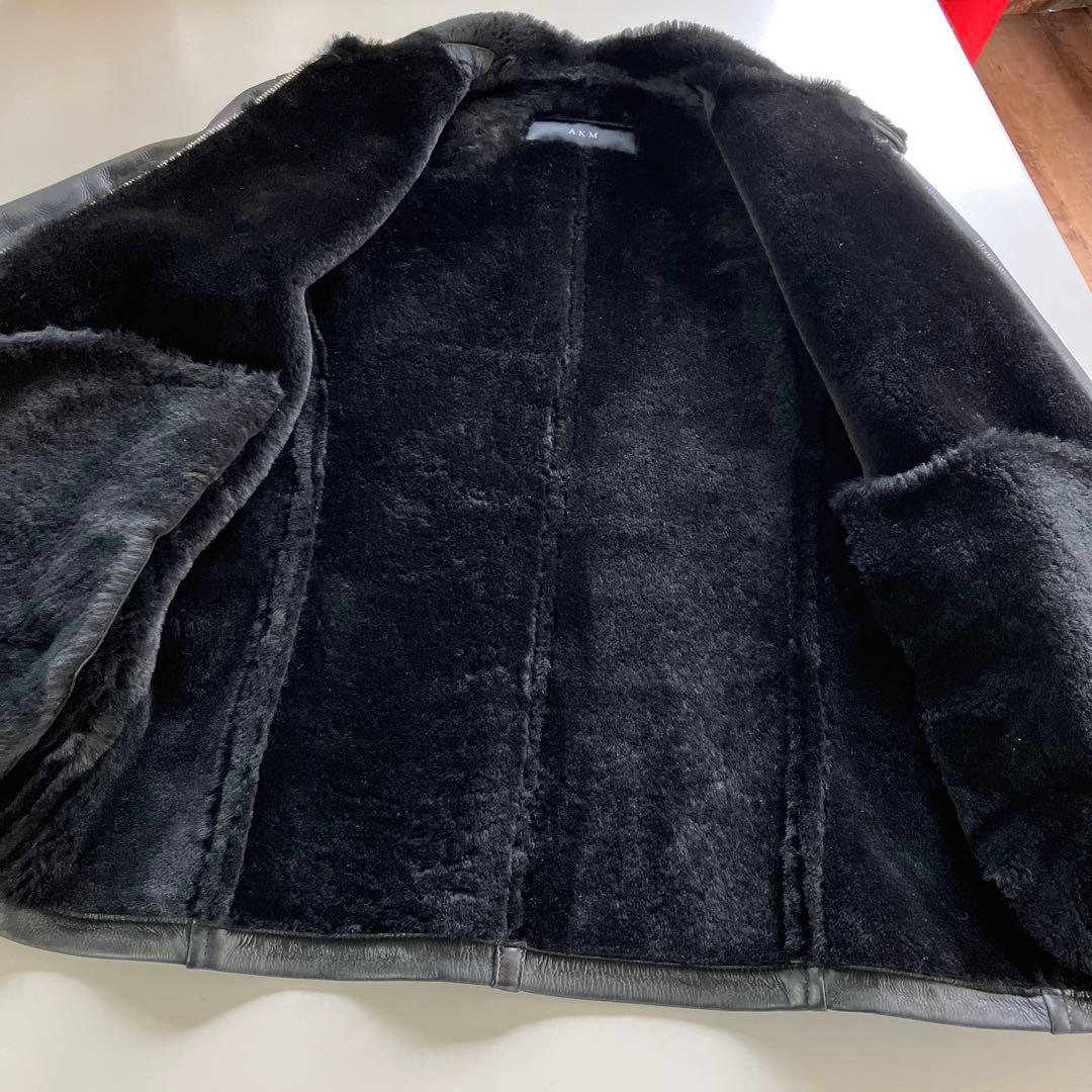 AKM ムートンシングルライダース　S 黒　EMMETI好きな方も