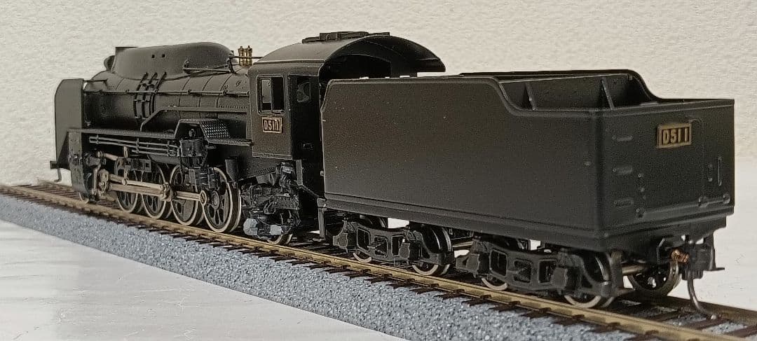 HOゲージ 天賞堂アダチ Ｄ51半流蒸気機関車、モーター交換、メンテナンス済
