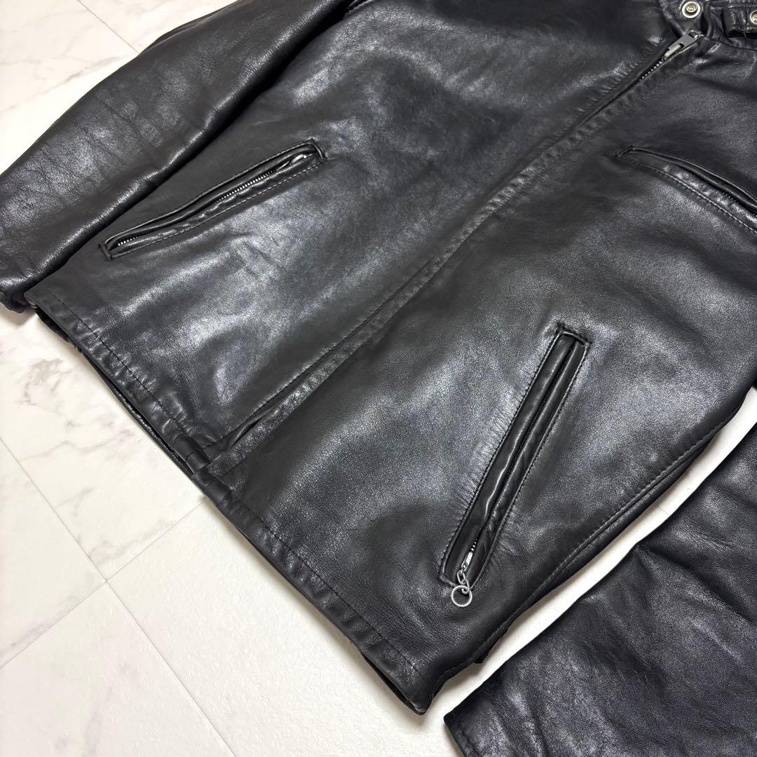 Schott 641 シングルライダース USA製 ボア付き レザージャケット