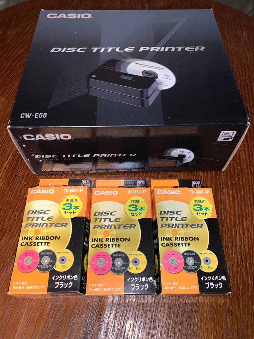 CASIOディスクタイトルプリンター CW-E60 & 専用インクリボンSET