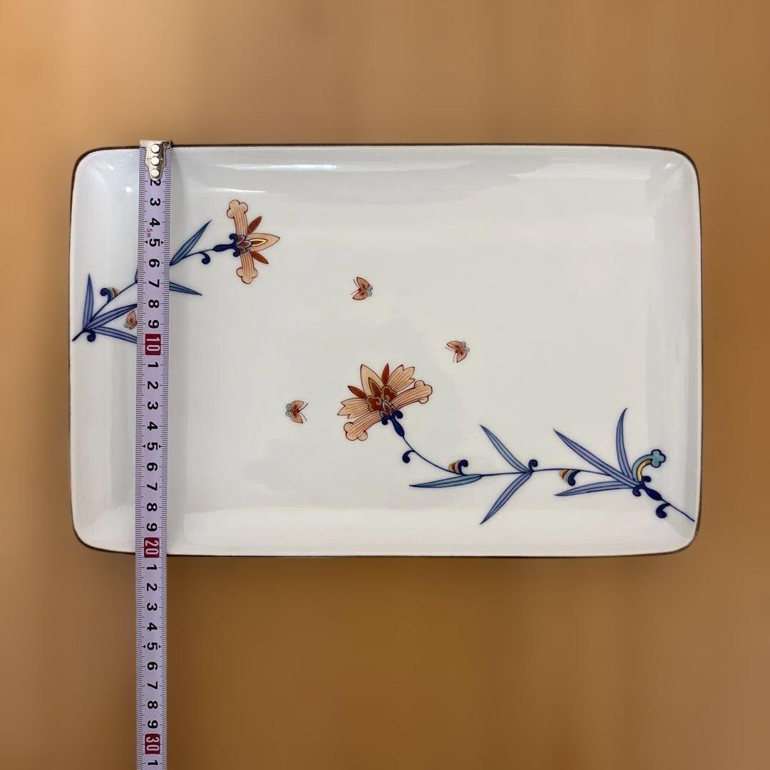 宮内庁御用達 十四代 辻常陸 染錦花唐草文 盛皿