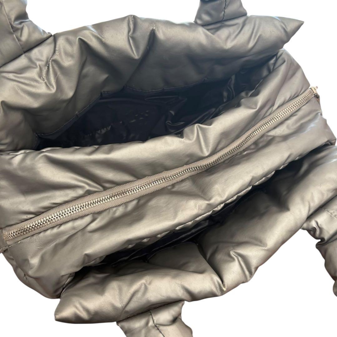 CHANEL コココクーン トートバッグ グレー ナイロン レザー