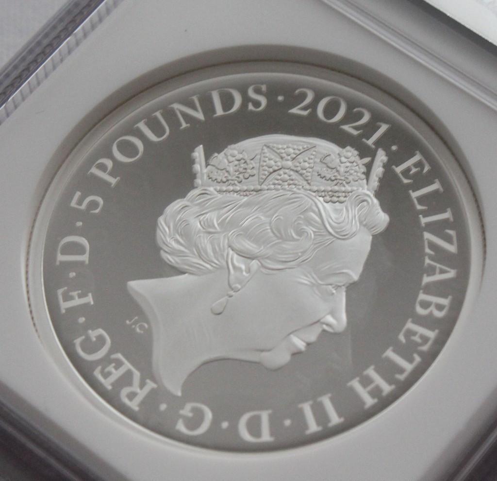2021年イギリス ゴシッククラウンリバースシールド2oz NGC PF70UC