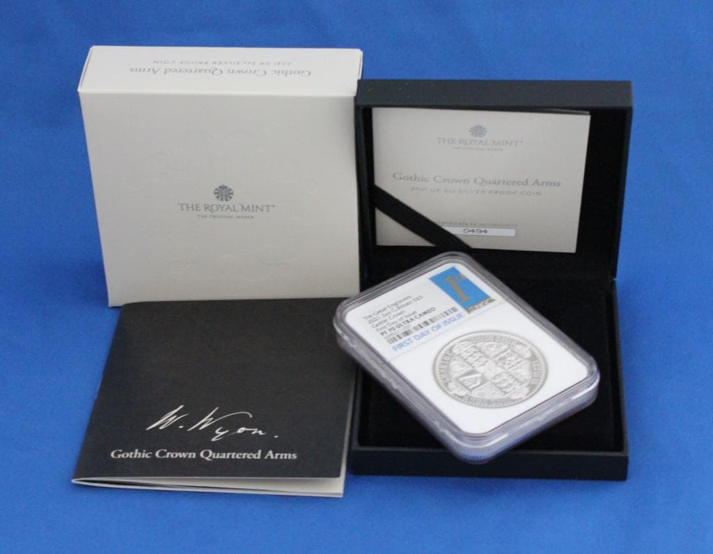 2021年イギリス ゴシッククラウンリバースシールド2oz NGC PF70UC