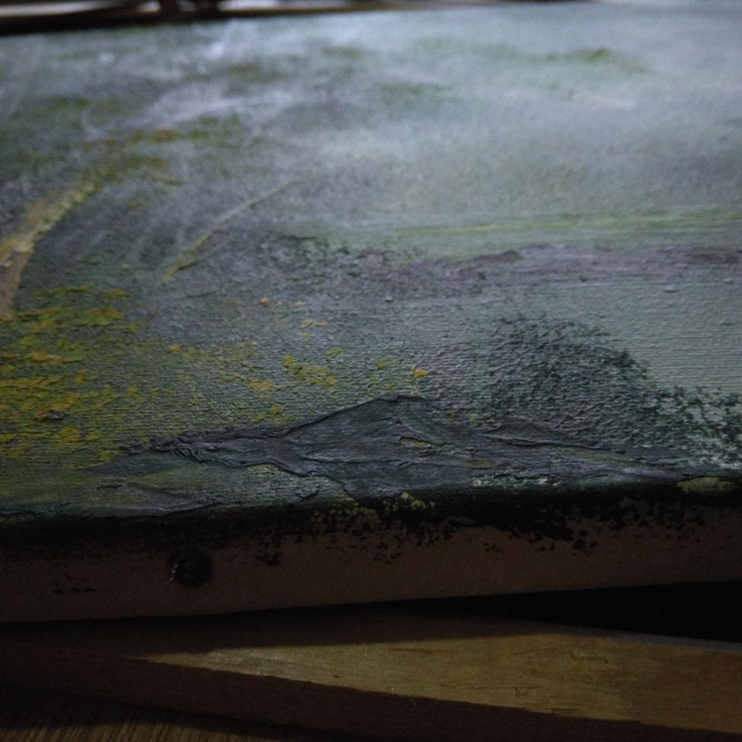 1382　S Harry　油絵　S・ハリー　風景画　絵画　林　川