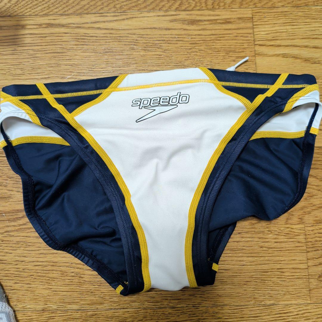 speedo 競泳水着 ネイビー/ホワイト/イエロー