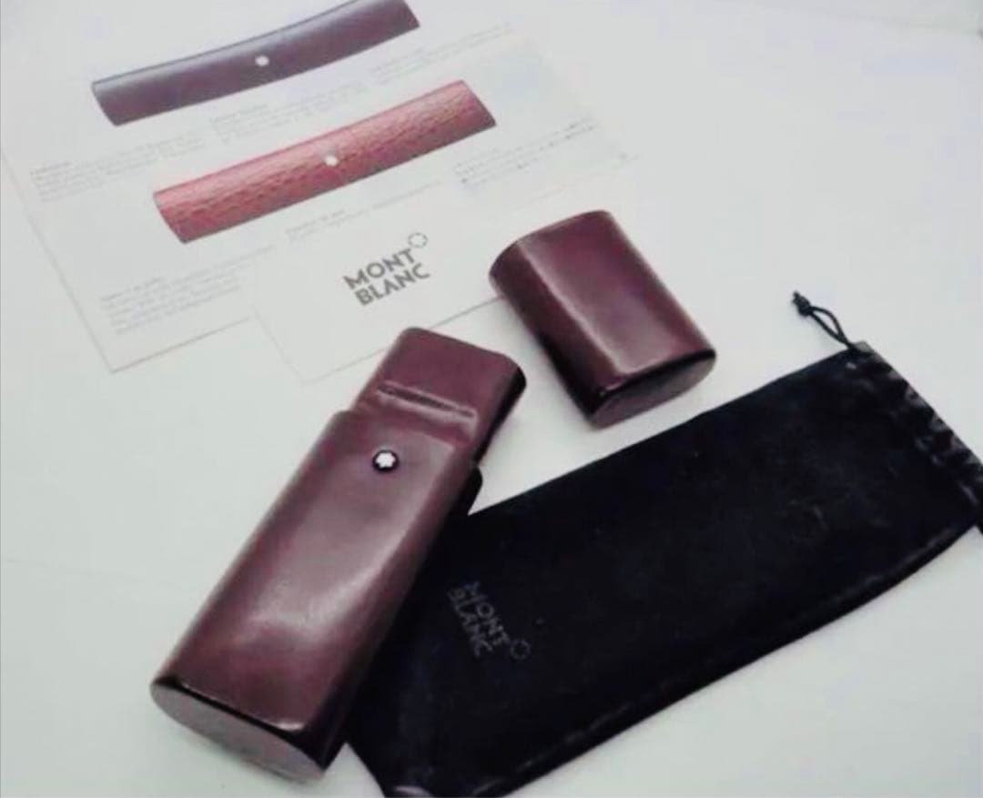 モンブラン　入手困難逸品！フローレンス製ボルドーカラーペンポーチ★専用ポーチ付