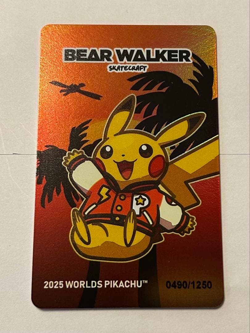 WCS アナハイムピカチュウ スケートボード 1250個限定 ギャランティカード