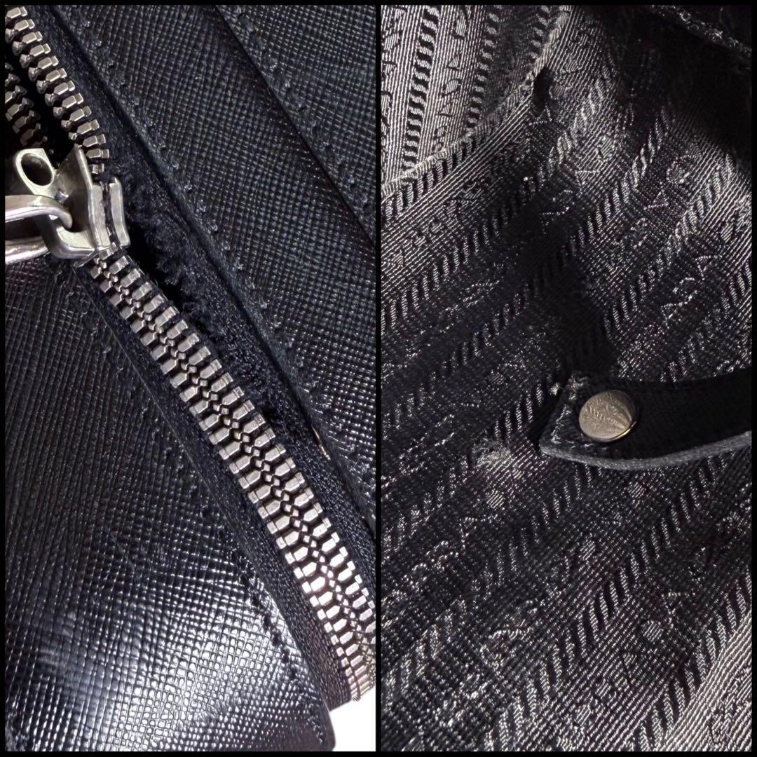 PRADA プラダ　サフィアーノレザー　三角ロゴ　スーツケース　旅行　トラベル