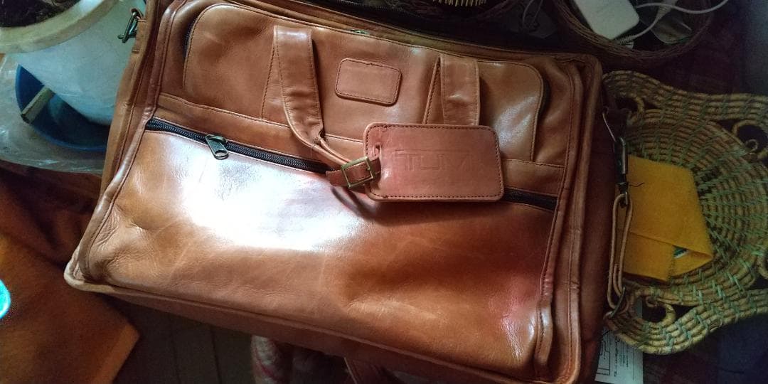 ブラウンレザー旅行バッグ