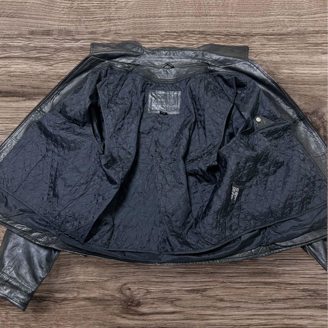 やすお90sレザージャケットシングルライダースハーレーダビッドソンカスタム