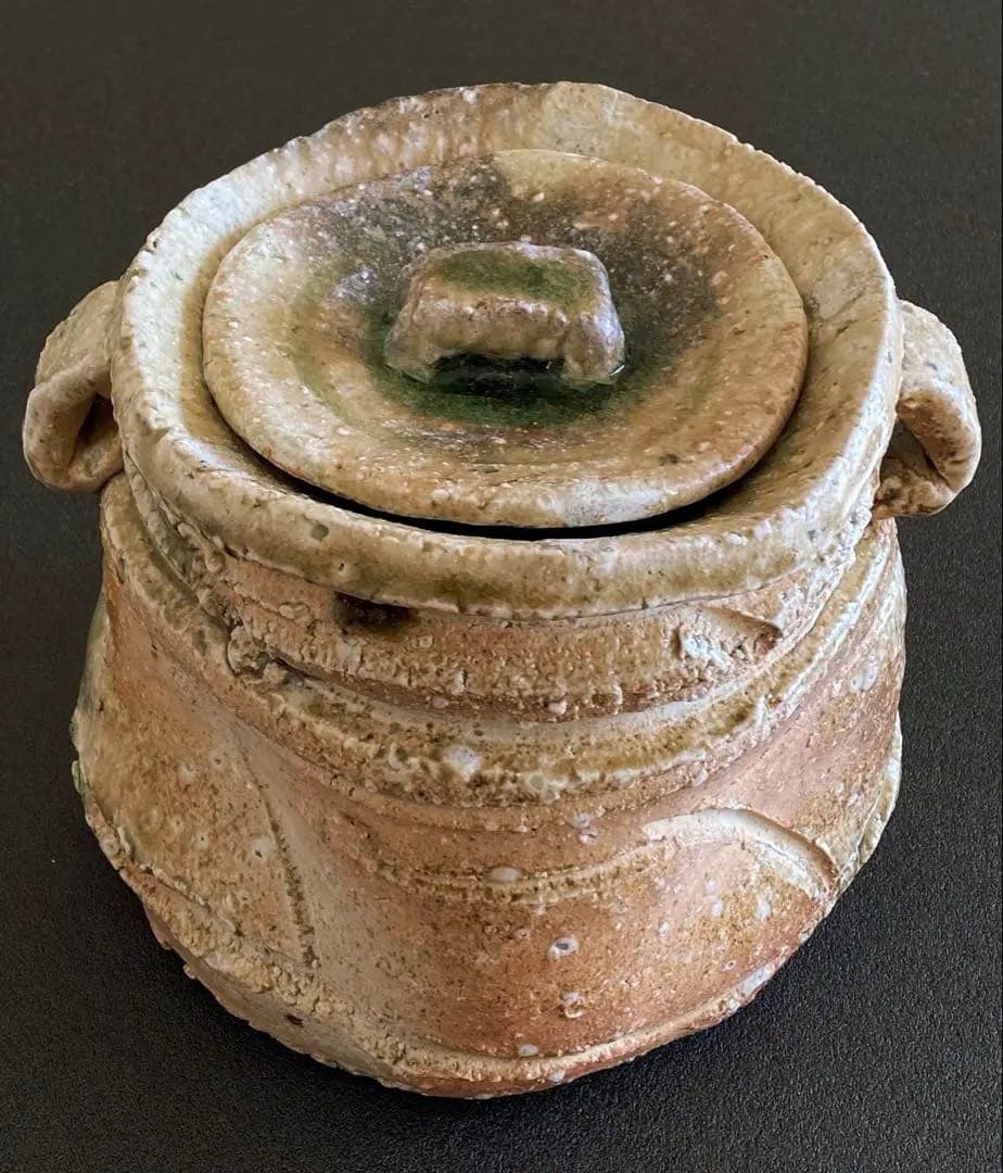 伊賀焼　耳付水指　井村侊生　　#3301