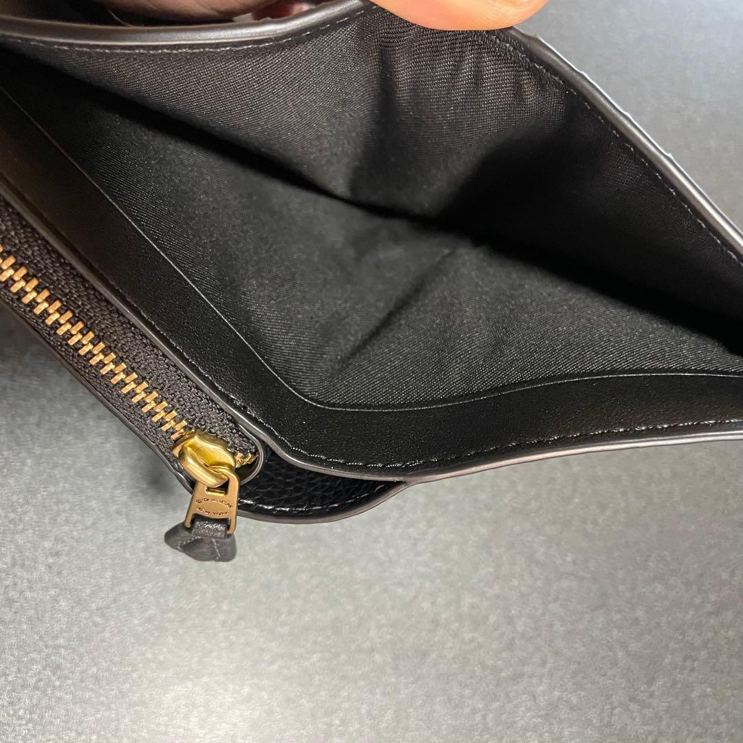 美品✨COACH レキシー 二つ折り財布 ブラック 日本限定　レザー
