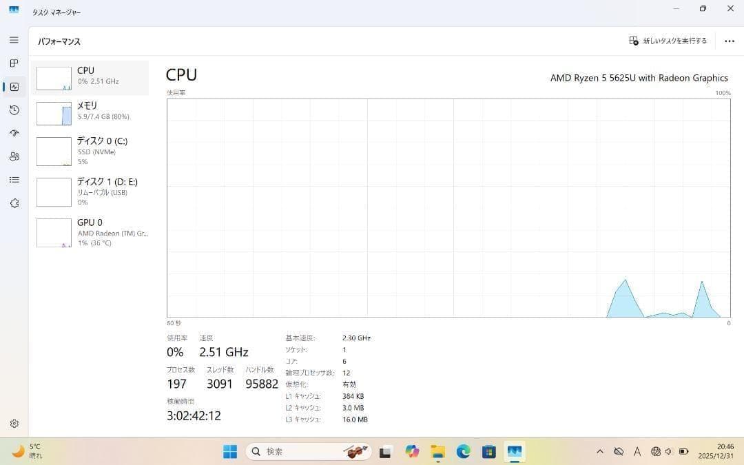 【 新品バッテリー 】Dell Inspiron Ryzen 5 5625U