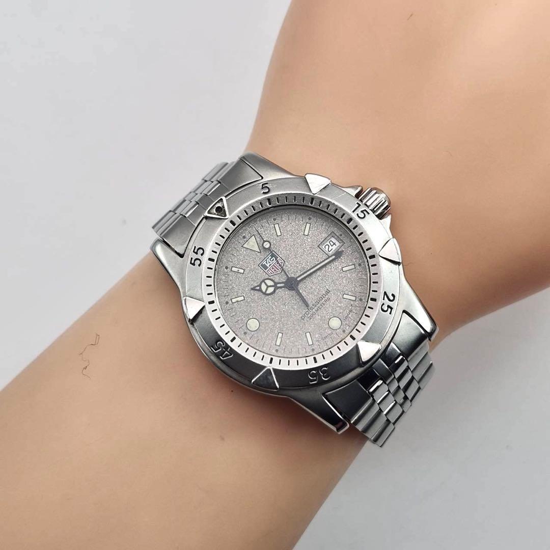 美品✨　タグホイヤー　WD1211 グレー文字盤　プロフェッショナル　シルバー