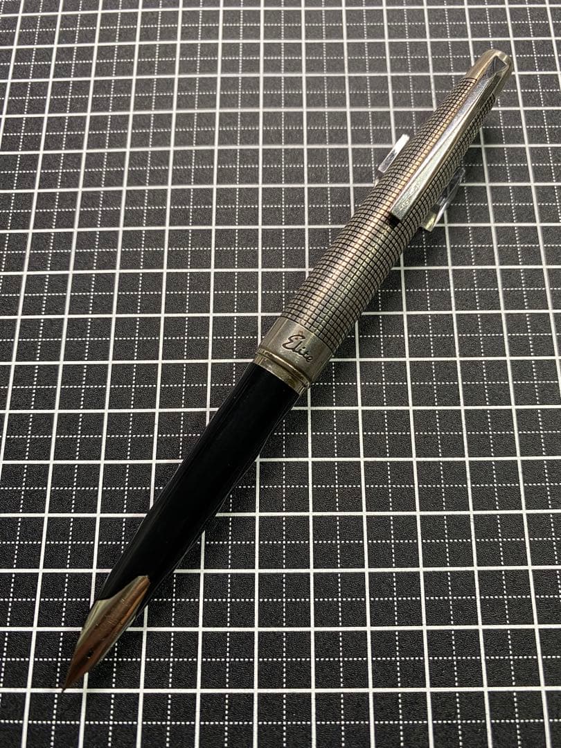 PILOT Elite Stearling-Silver 格子柄　FP 字幅EF