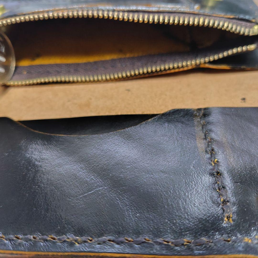 トラッカーウォレット ロング 手染め 黒