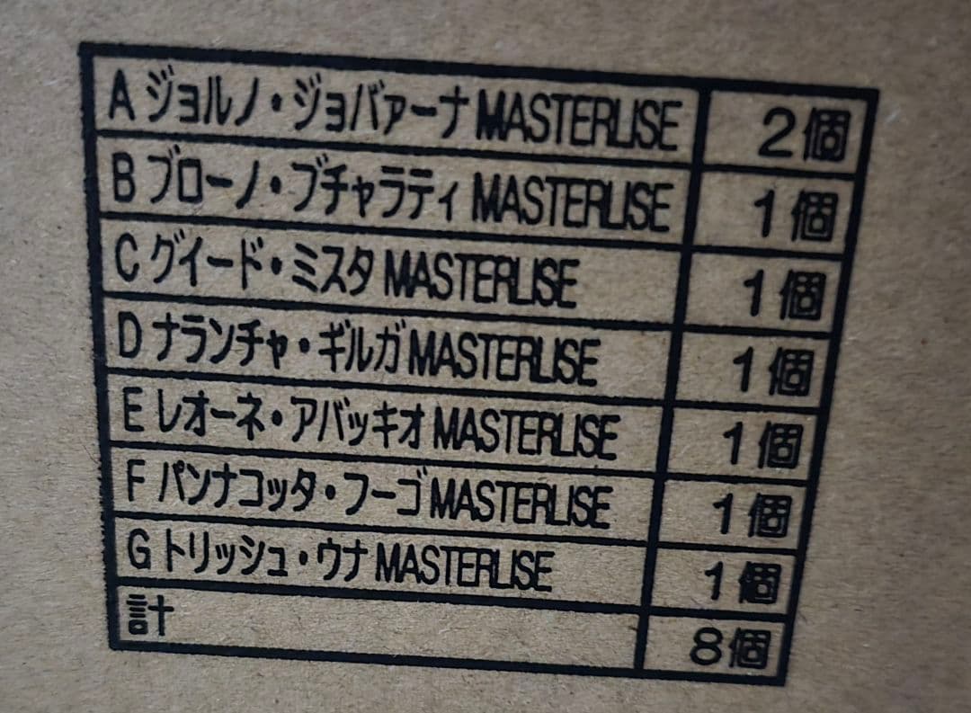 ジョジョの奇妙な冒険 一番くじ