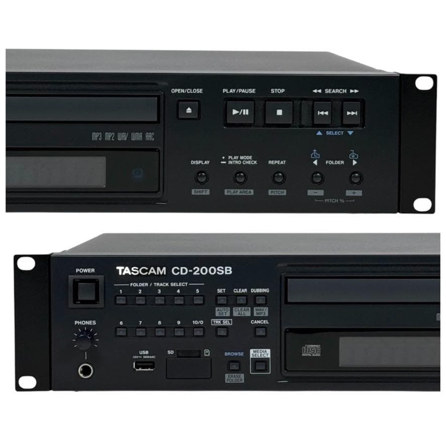 未使用保管品 TASCAM CDプレーヤー SD/USB対応 CD-200SB