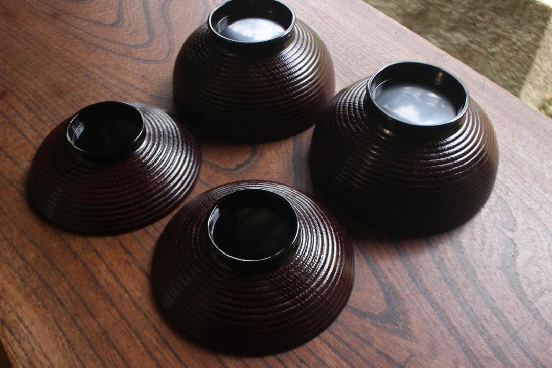 デッドストック！風情ある千筋糸目に極上宝船蒔絵の映える煮物椀2点（検輪島塗雑煮椀