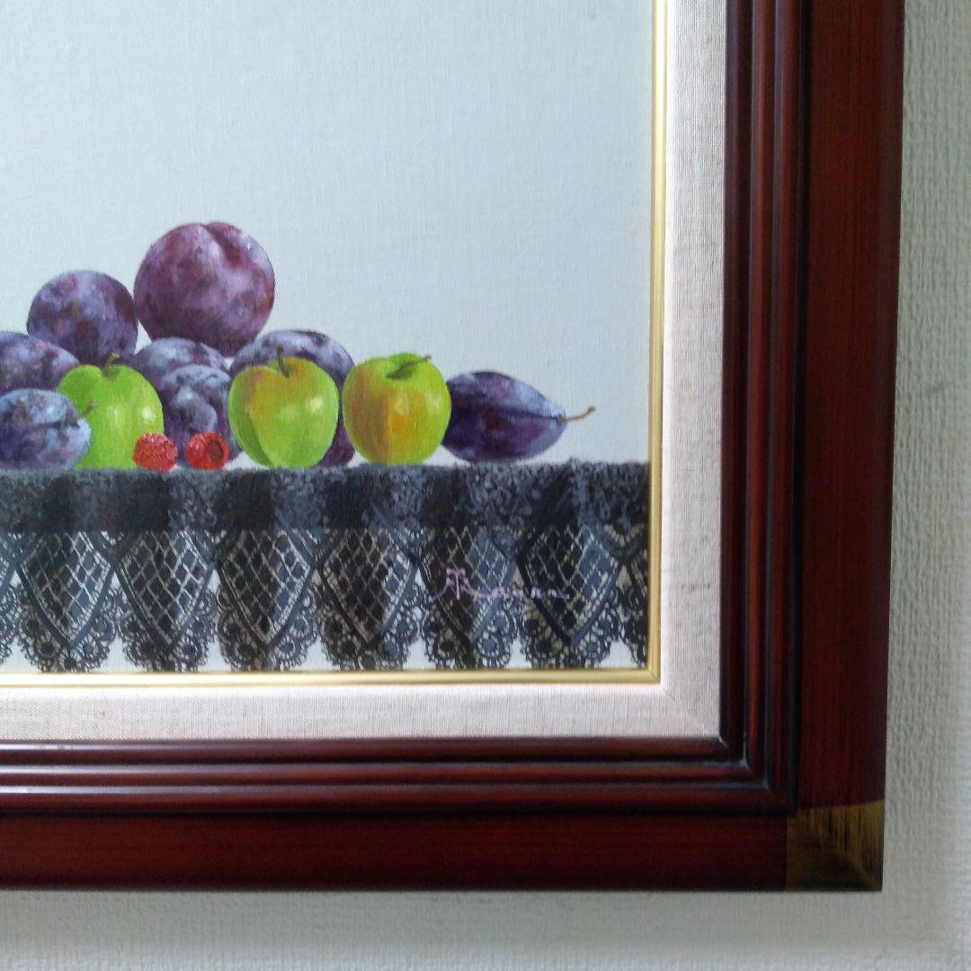 肉質油絵　横　M12 バイオリンの静物　田浦信勝　額装仕上げ品