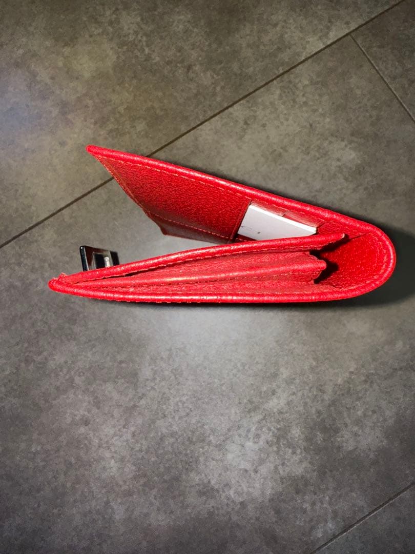 グッチ GUCCI 長財布 G金具 赤　小物 レザー Wホック レディース