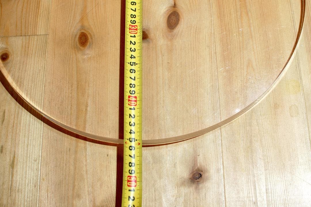 透明 アクリル円板 板厚20ミリ 直径450ミリ （送料込）