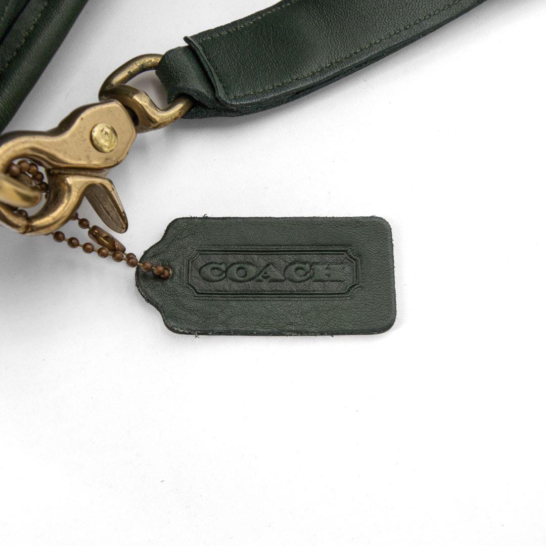 Z987【美品】オールドコーチ　ビジネスバッグ　ショルダー　ターンロック　緑