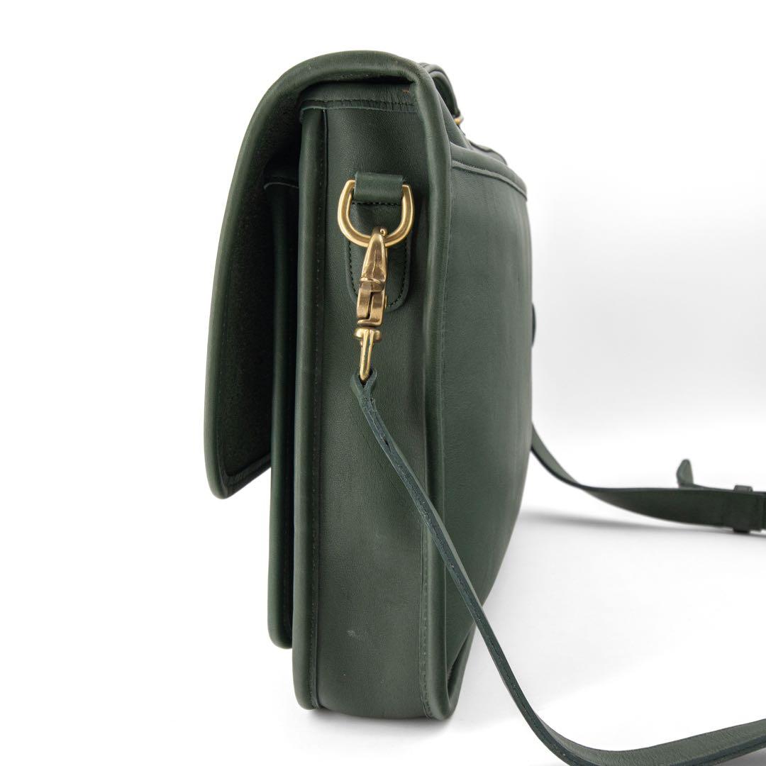 Z987【美品】オールドコーチ　ビジネスバッグ　ショルダー　ターンロック　緑