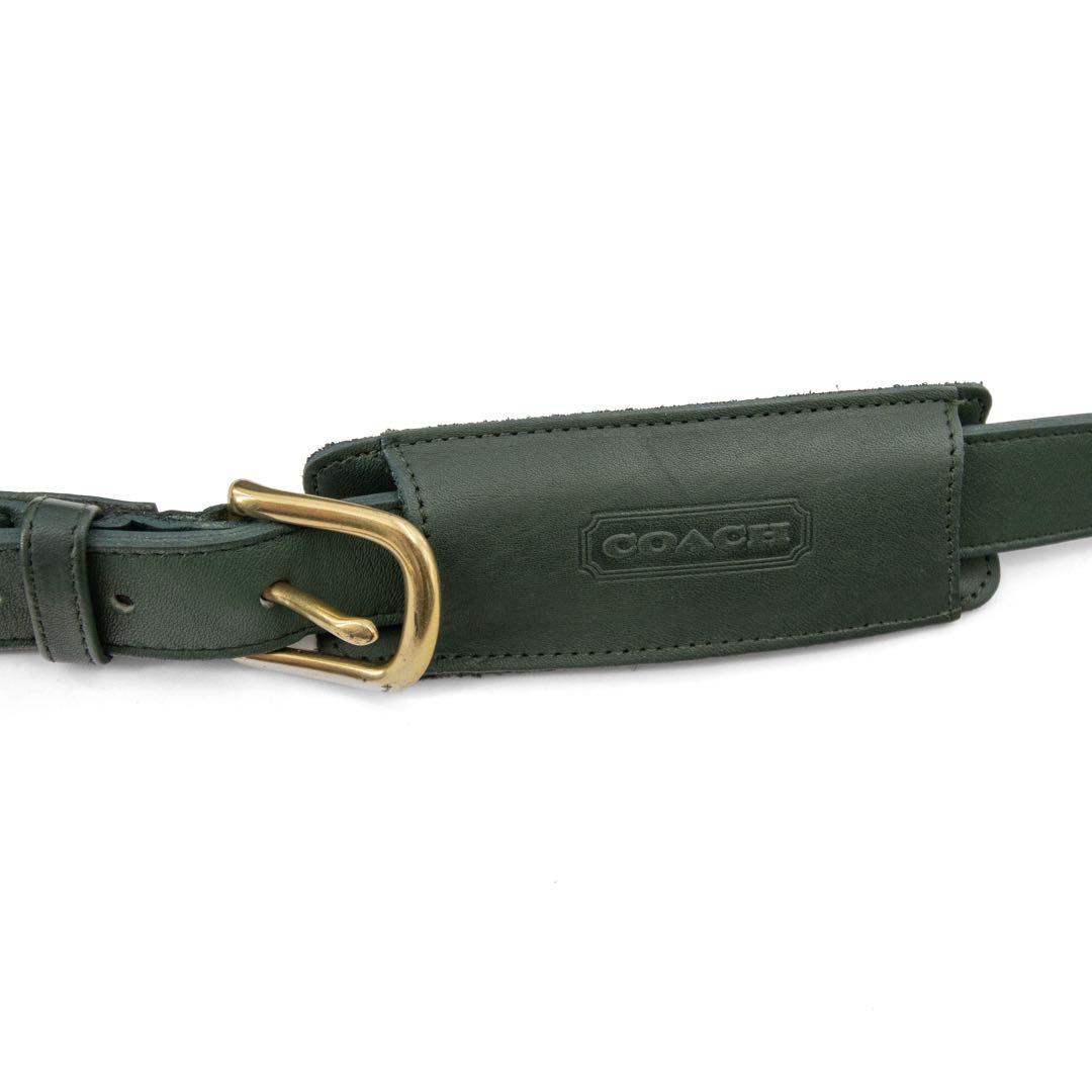 Z987【美品】オールドコーチ　ビジネスバッグ　ショルダー　ターンロック　緑