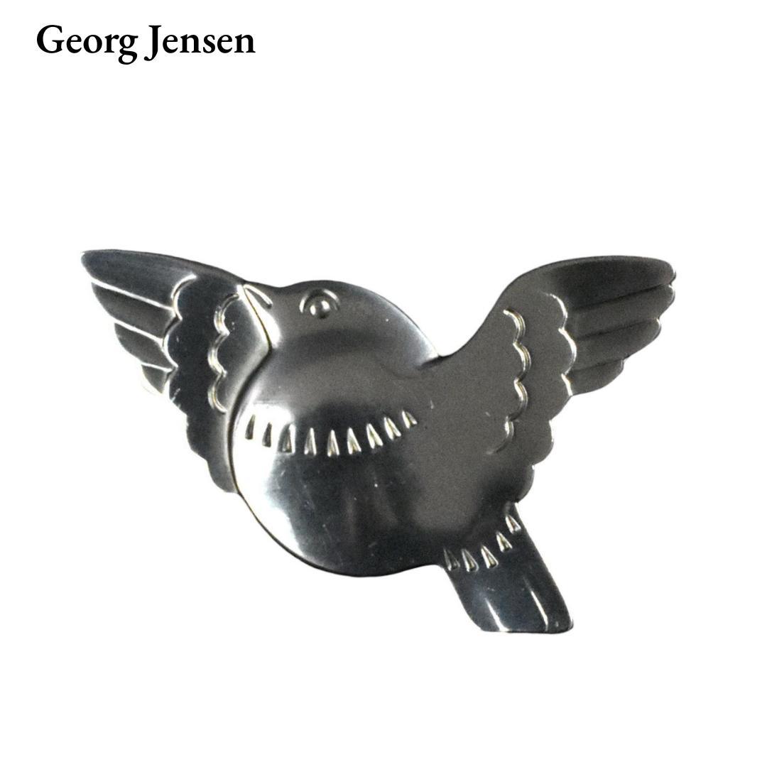 ジョージジェンセン ブローチ ピン バード 鳥 鳩 ハト ピジョン Sv925