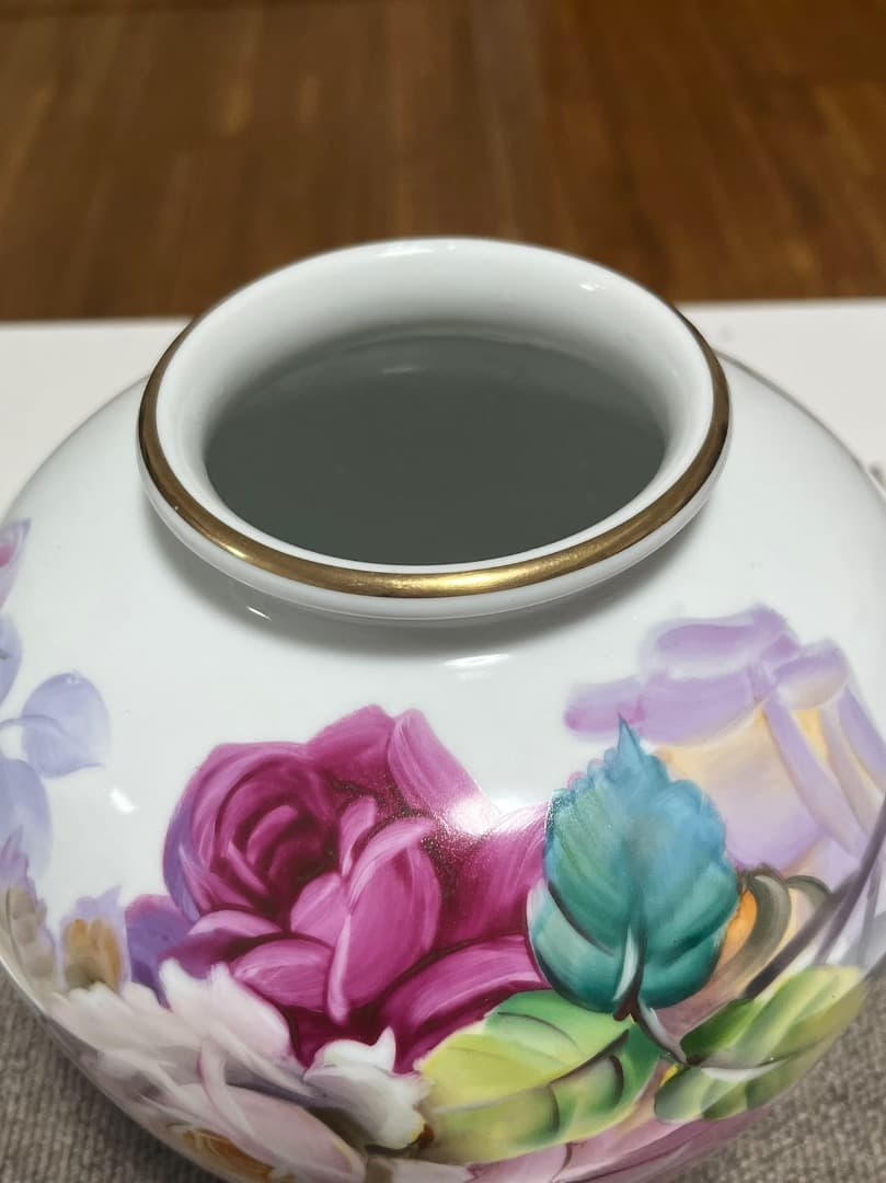 Noritake オールドノリタケ 木村義一 ハンドペイント バラ絵 花模様金彩