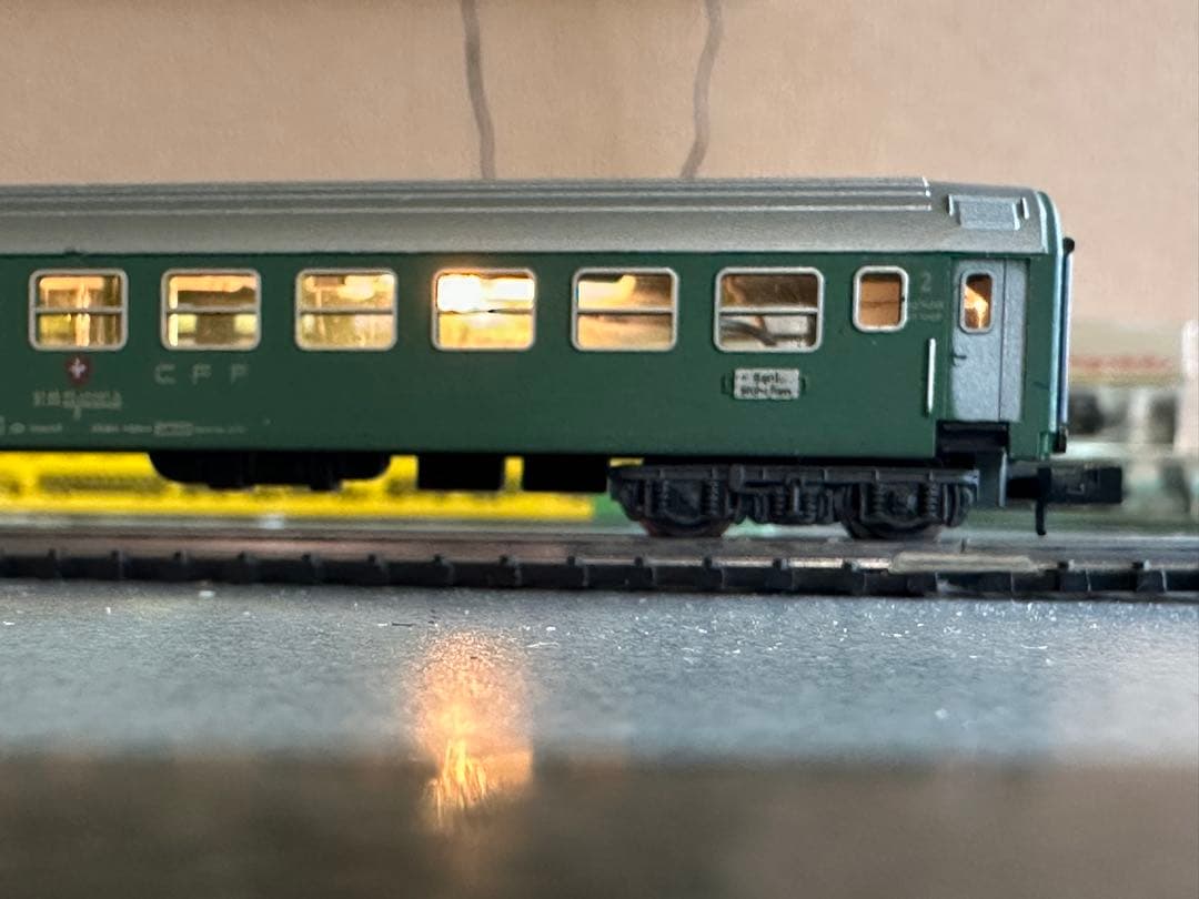 MINITRIX Nゲージ スイス急行客車と貨物車 5両セット