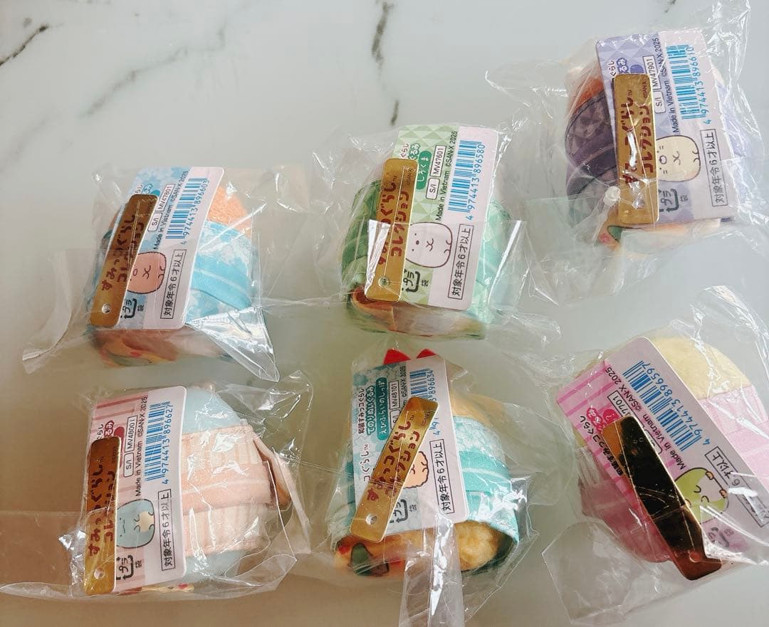 和装すみっコぐらし　てのりぬいぐるみ　6個セット　2025