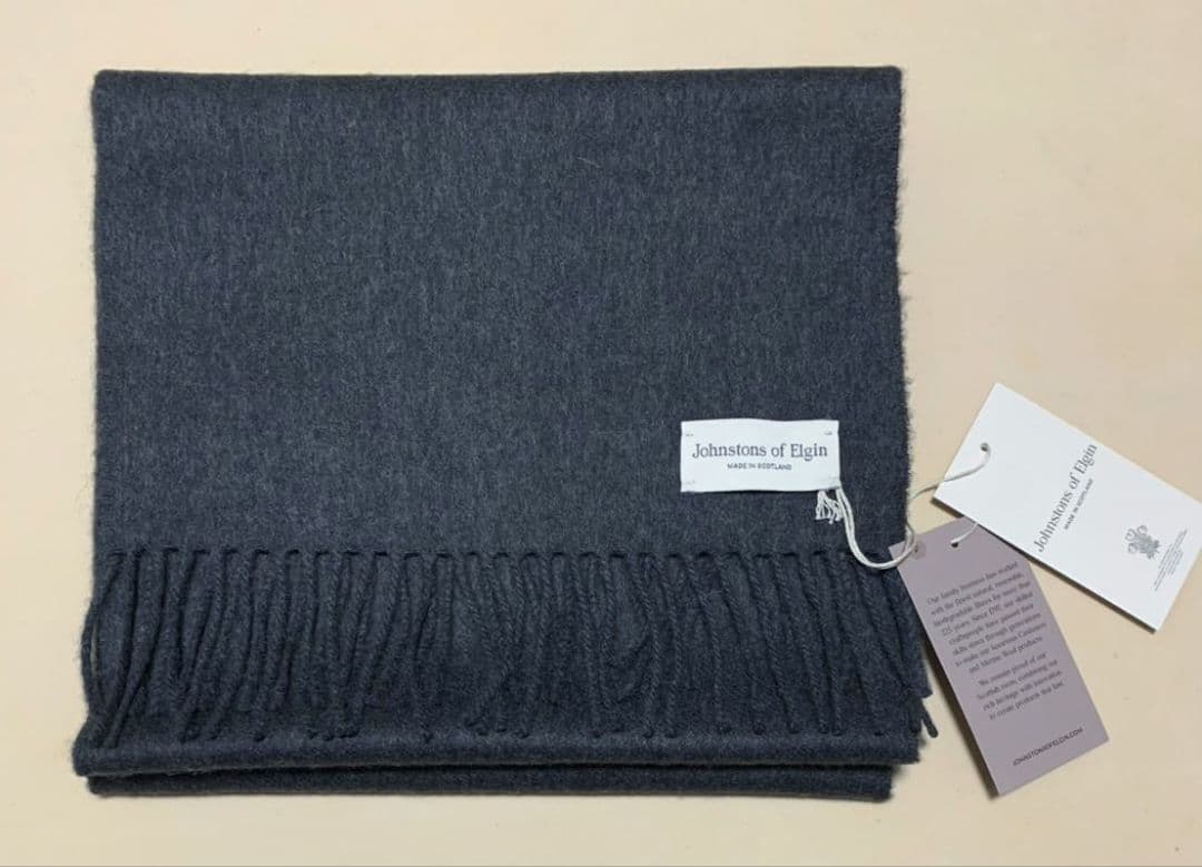 Johnstons of Elgin　無地マフラー