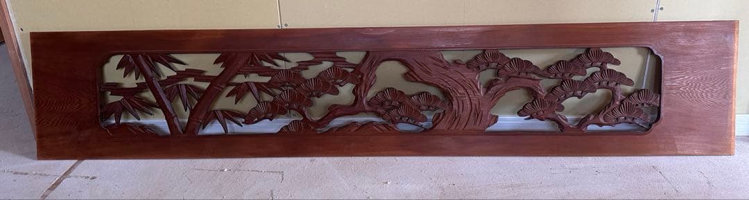 欄間　らんま　昭和　レトロ　2枚セット　レア　希少　松　木