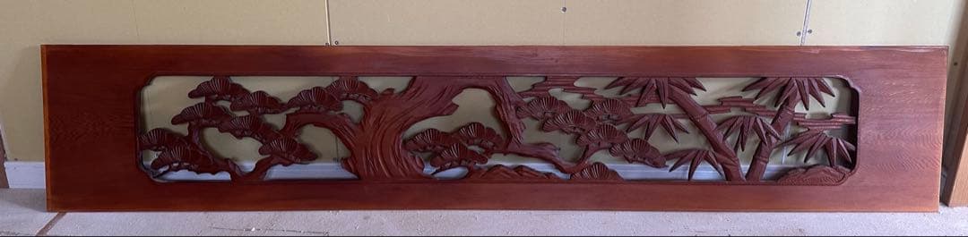 欄間　らんま　昭和　レトロ　2枚セット　レア　希少　松　木