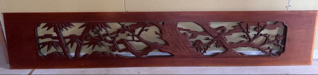 欄間　らんま　昭和　レトロ　2枚セット　レア　希少　松　木