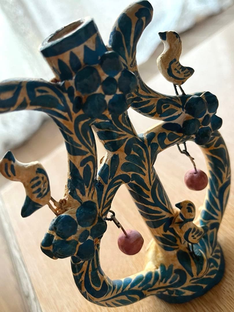 【メキシコ】生命の樹 キャンドルスタンド ビンテージ