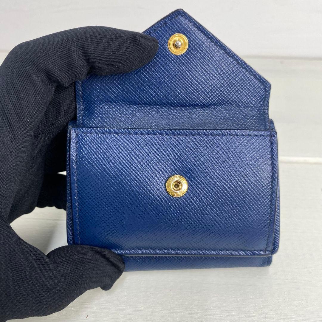 PRADA 三つ折り財布 コンパクトウォレット サフィアーノ