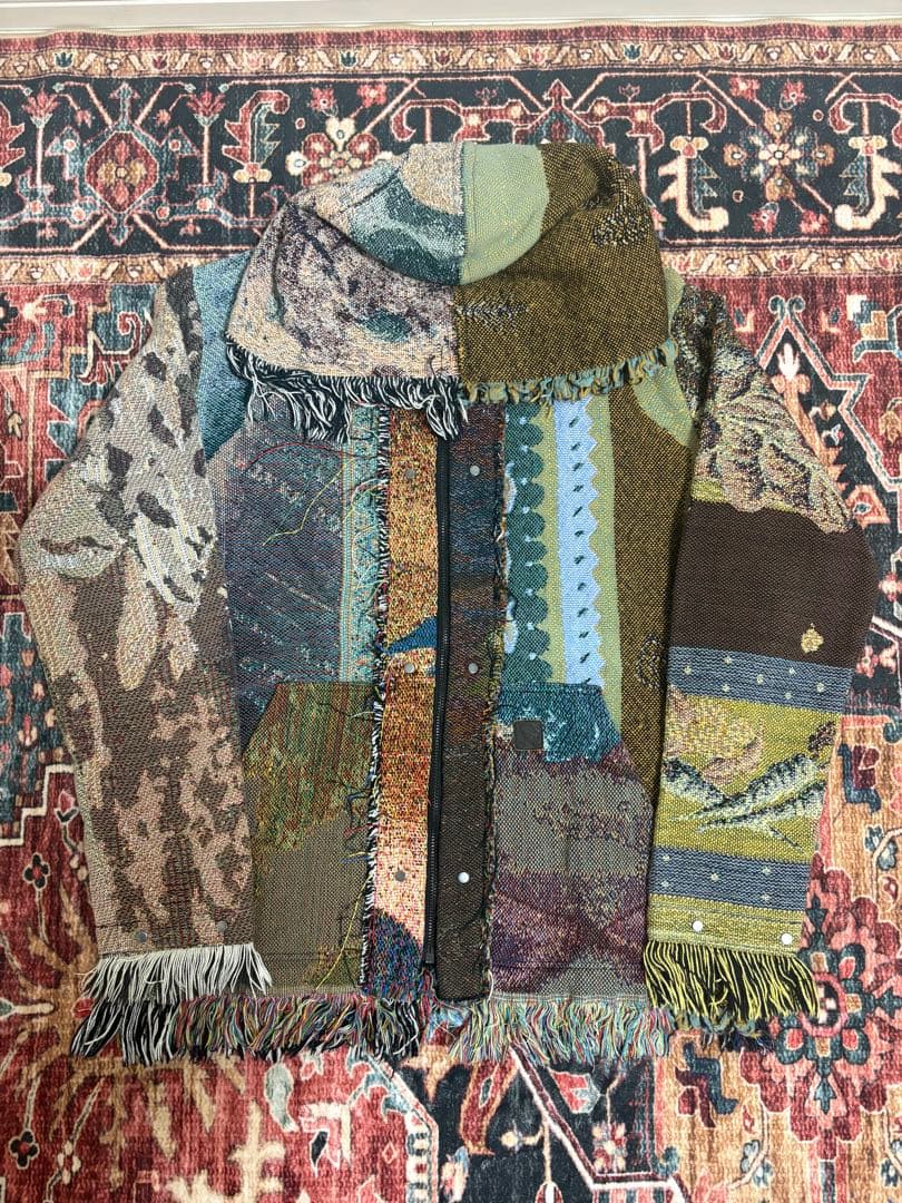 minus ［−］cut off zip up hoodie フリンジパーカー