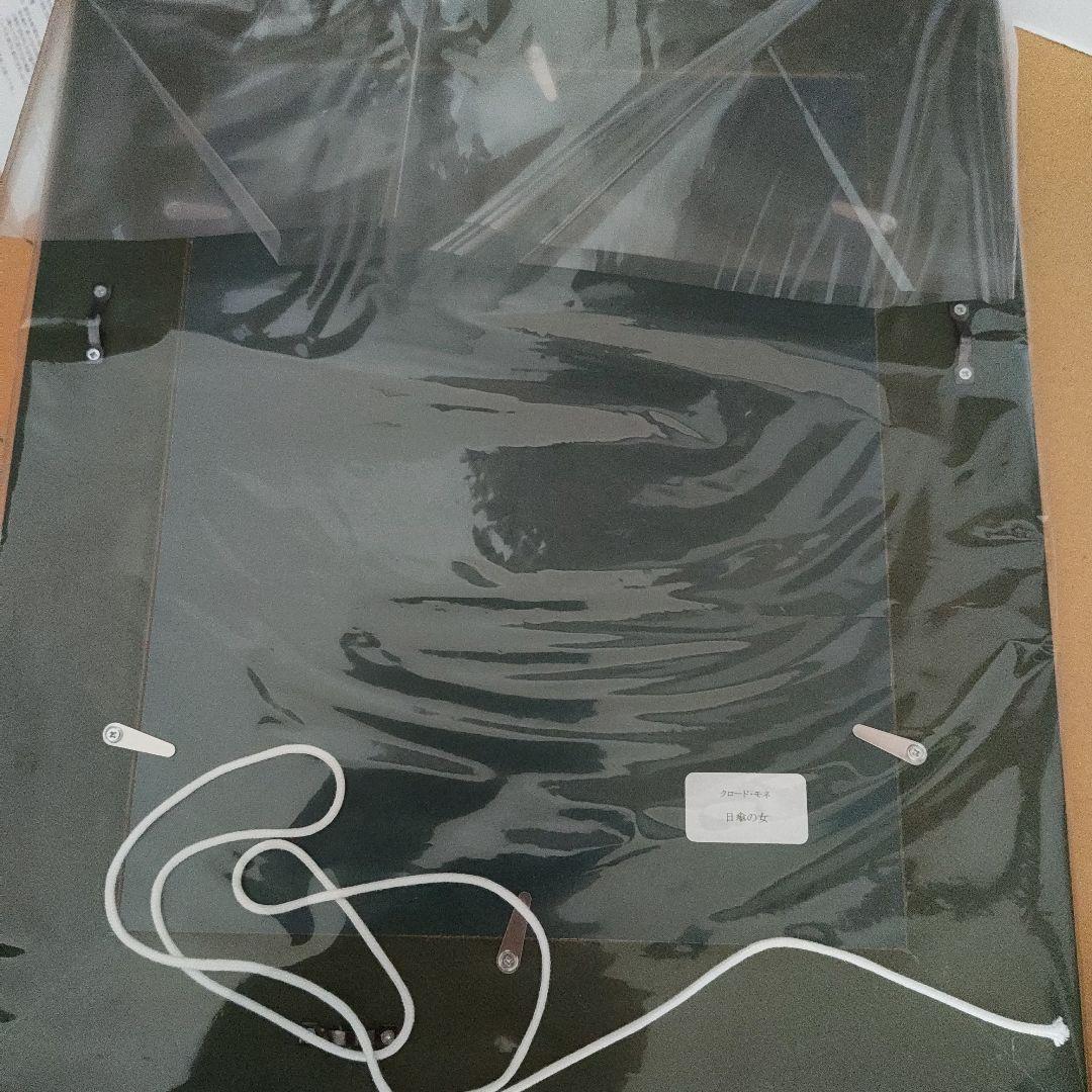 新品未使用　クロード・モネ 金色装飾額　日傘の女　＆　赤い船 アルジャントゥイユ