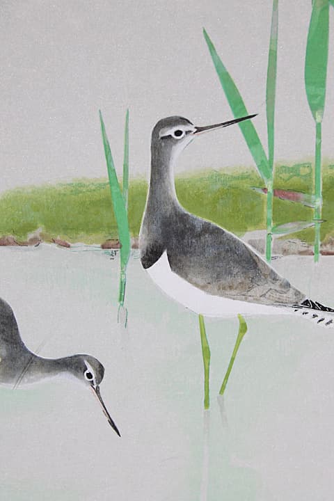 上村淳之 【春汀】木版画