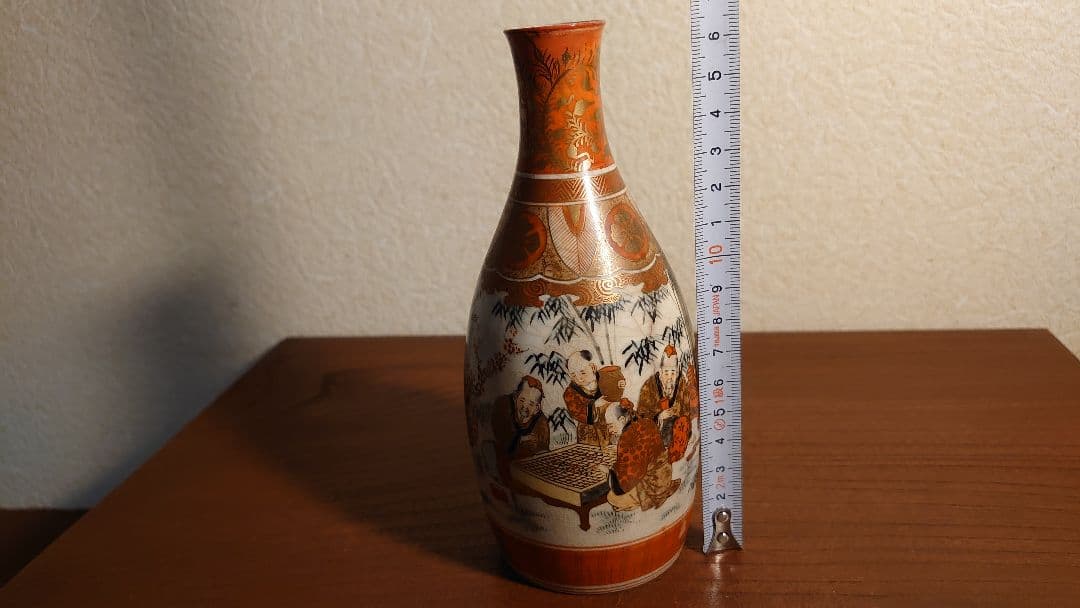 古九谷　九谷焼　徳利　明治九谷　庄三　飯田屋　宮本屋窯　赤絵　金彩　本金　１客