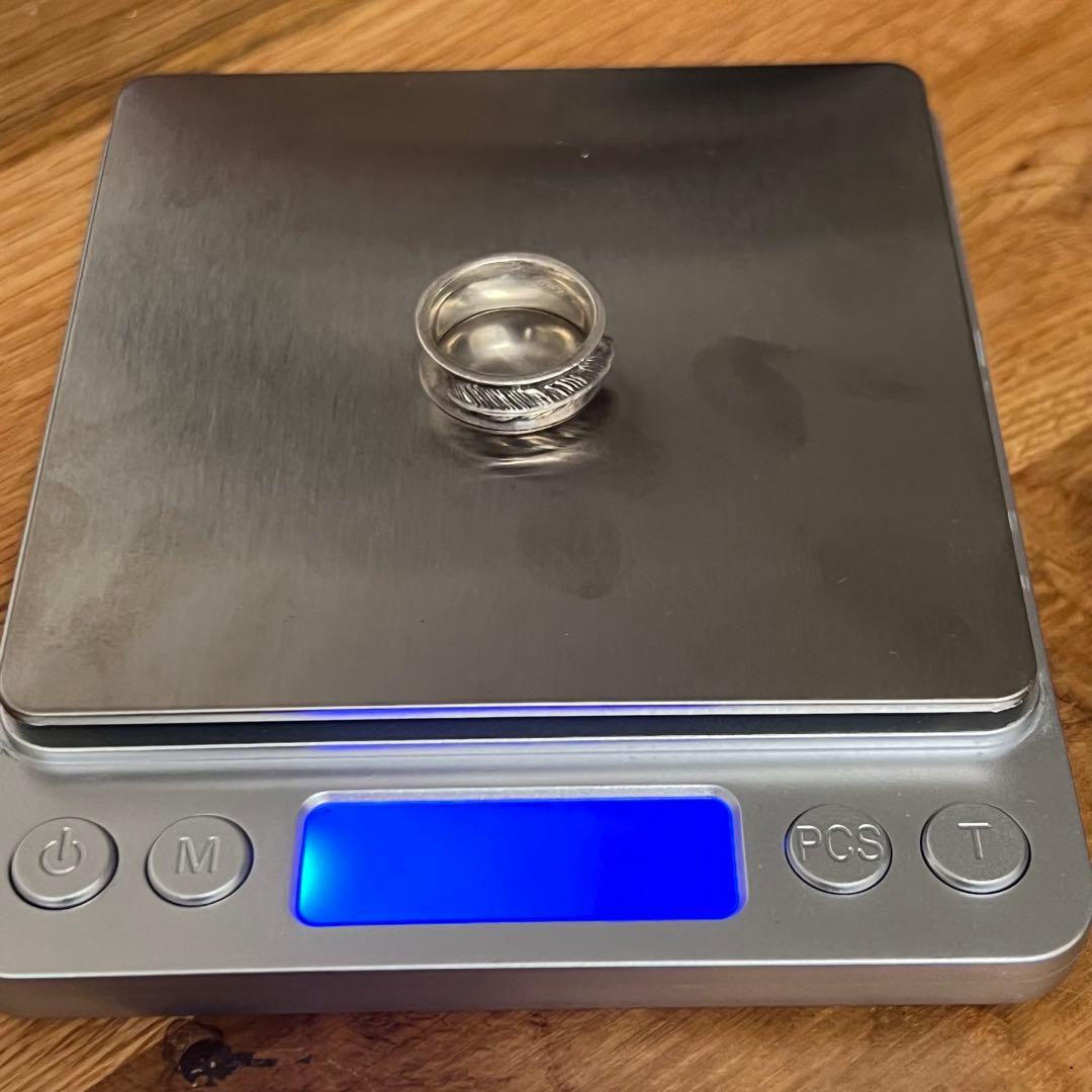 希少 ビンテージ シルバー 925 ピンキーリング フェザー 10号